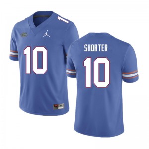 Men #10 Justin Shorter Florida Gators College Football Jerseys Blue 620640-375