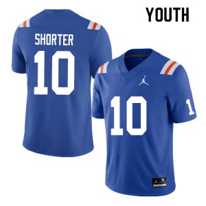 Youth #10 Justin Shorter Florida Gators College Football Jerseys Throwback 928210-889